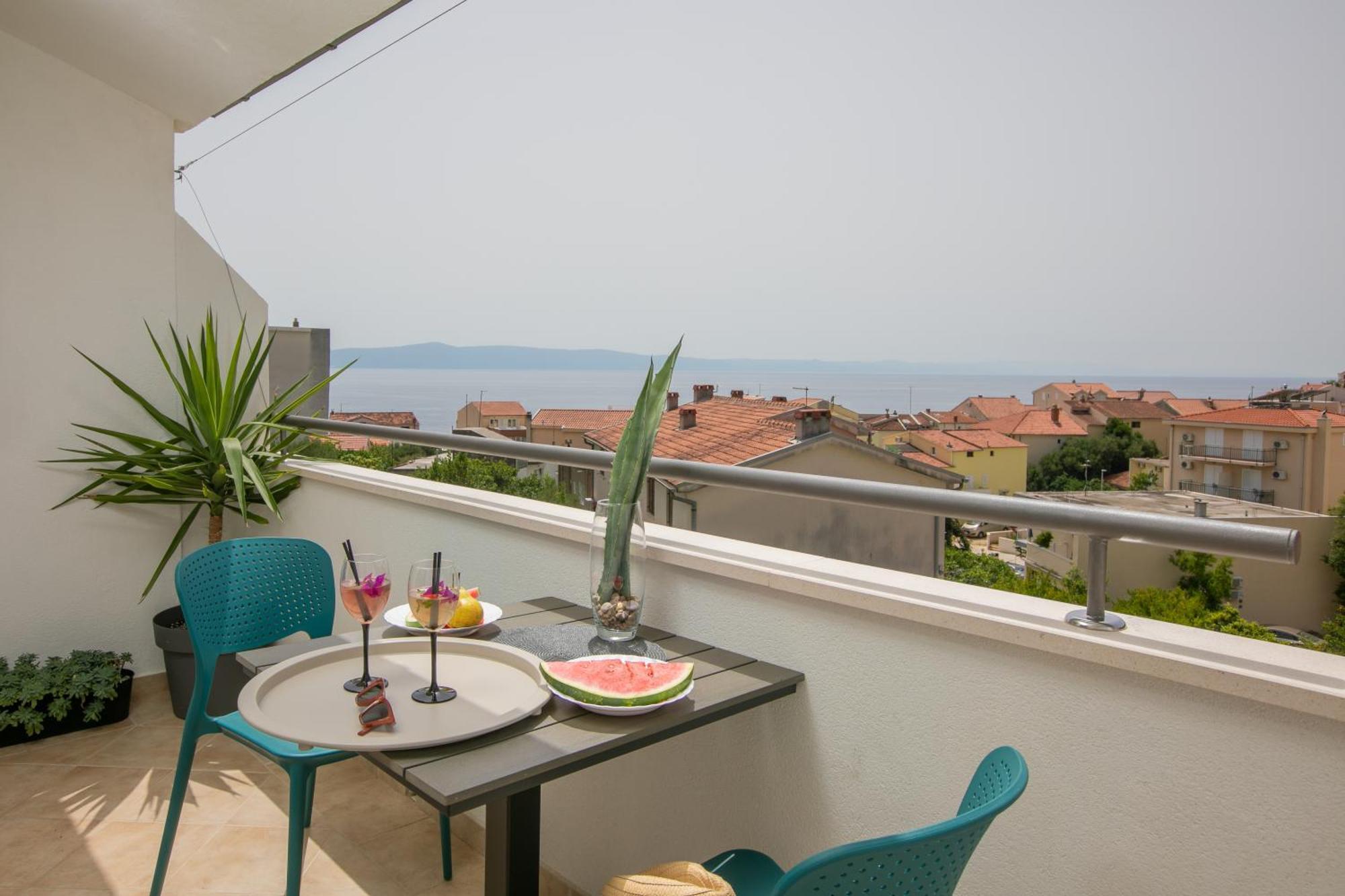 Sea View Ela Apartments Podgora Rum bild